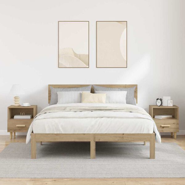 vidaXL &Kappa;&omicron;&mu;&omicron;&delta;ί&nu;&omicron; 2 pcs Artisan Oak 40 x 35 x 47 &epsilon;&kappa;. &Epsilon;&pi;&epsilon;&xi;&epsilon;&rho;&gamma;&alpha;&sigma;&mu;έ&nu;&omicron; &xi;ύ&lambda;&omicron;