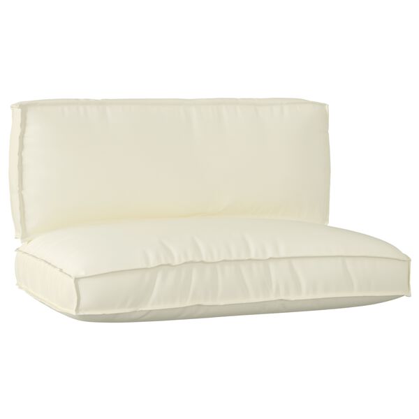 vidaXL Σετ Μαξιλαριών Πάγου 2 pcs Κρεμ 120 x 80 x 12 cm Ύφασμα Oxford