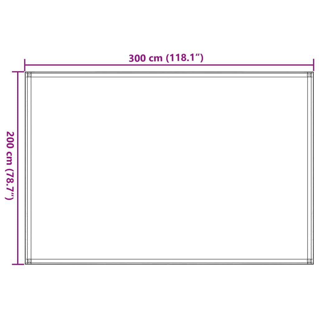 vidaXL Χαλί Σκηνής Σκούρο Πράσινο 200 x 300 εκ.