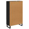 vidaXL Highboard &Mu;&alpha;ύ&rho;&eta; &Omicron;&xi;&upsilon;ά 69,5 x 30 x 115 &epsilon;&kappa; &Epsilon;&pi;&epsilon;&xi;&epsilon;&rho;&gamma;&alpha;&sigma;&mu;έ&nu;&omicron; &xi;ύ&lambda;&omicron;