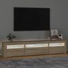 vidaXL Έπιπλο Τηλεόρασης με LED Sonoma Δρυς 195x35x40 εκ.
