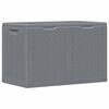 vidaXL Μπαούλο Αποθήκευσης Κήπου Γκρι 180 Λίτρων από Ρατάν Πολυπρ/νίου