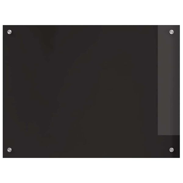 vidaXL Πίσω Πάνελ Κουζίνας Μαύρο 80 x 60 cm σκληρυμένο γυαλί