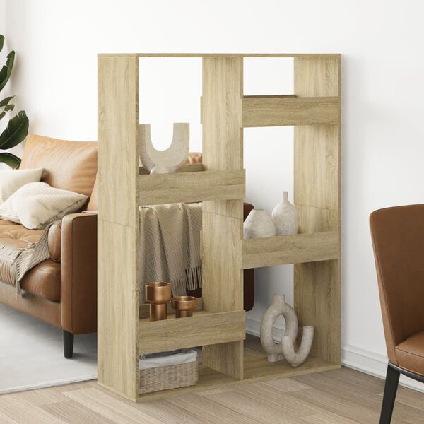 vidaXL Βιβλιοθήκη/Διαχωριστικό Χώρου Δρυς 100x33x135 εκ. Επεξ. Ξύλο