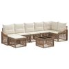 vidaXL &Sigma;&epsilon;&tau; &Kappa;&alpha;&nu;&alpha;&pi;έ &Kappa;ή&pi;&omicron;&upsilon; &Rho;&upsilon;&theta;&mu;&iota;&zeta;ό&mu;&epsilon;&nu;&omicron; 8 pcs &Mu;&pi;&epsilon;&zeta; &sigma;&upsilon;&nu;&theta;&epsilon;&tau;&iota;&kappa;ό &rho;&alpha;&tau;ά&nu;