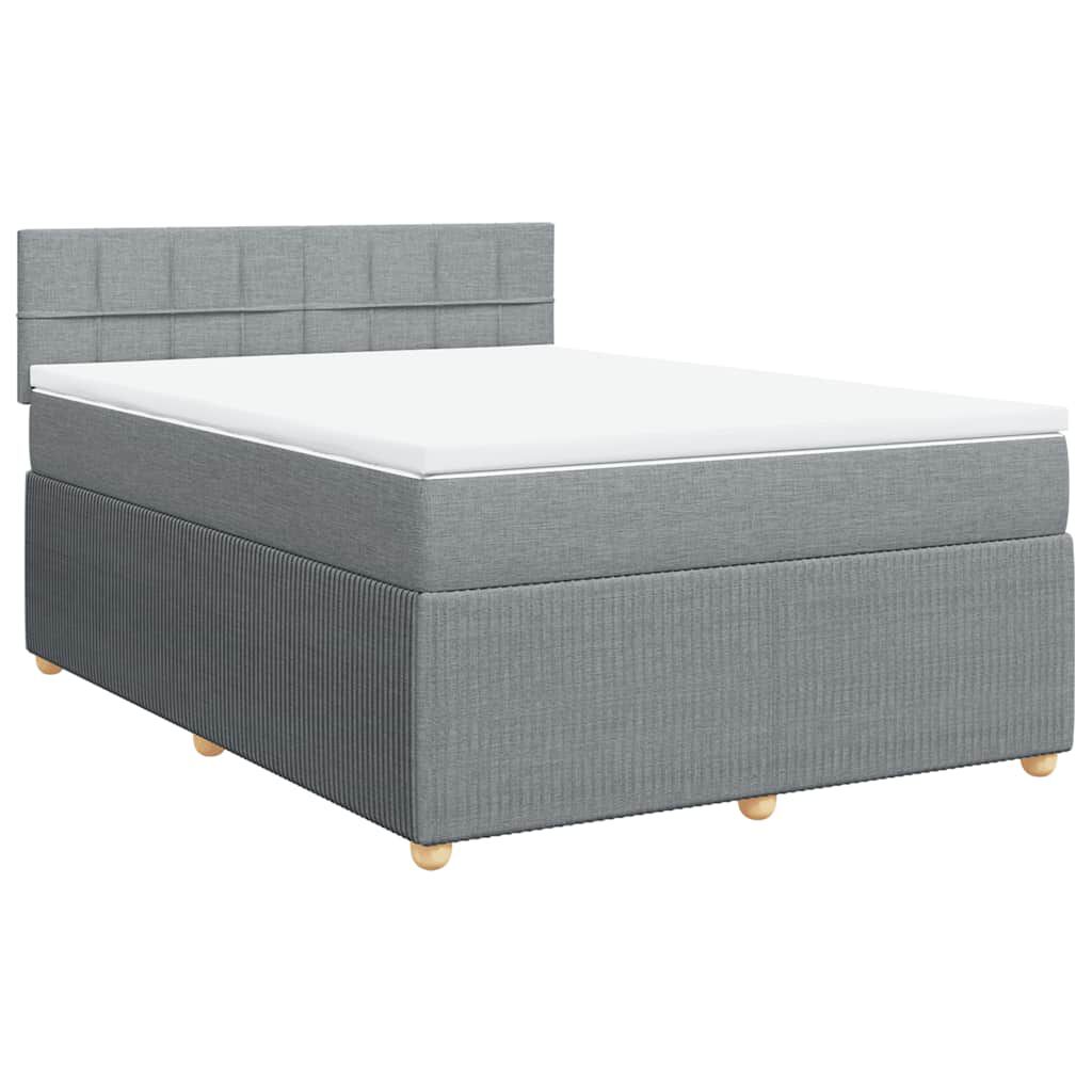 vidaXL Κρεβάτι Boxspring με Στρώμα Αν. Πράσινο 160x200εκ Υφασμάτινο
