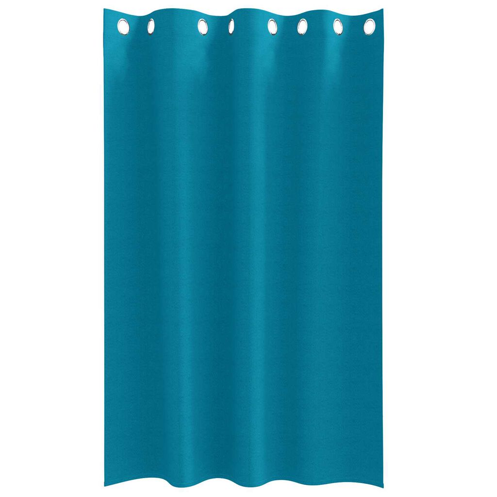 vidaXL Κουρτίνες με κουρτίνες 2 pcs Τιρκουάζ 175 x 140 εκ. Πολυεστέρας
