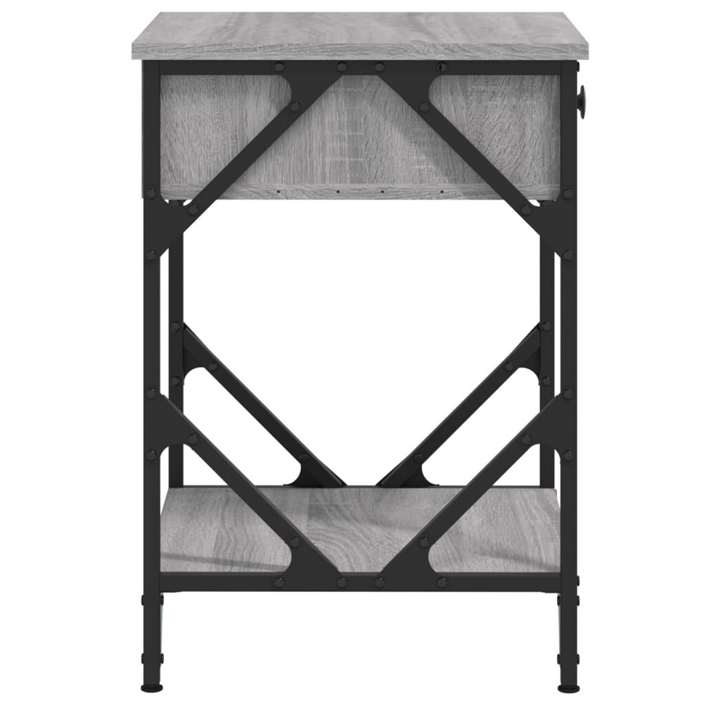 vidaXL Κομοδίνο Γκρι Sonoma 40 x 42 x 60 εκ. από Επεξεργασμένο Ξύλο