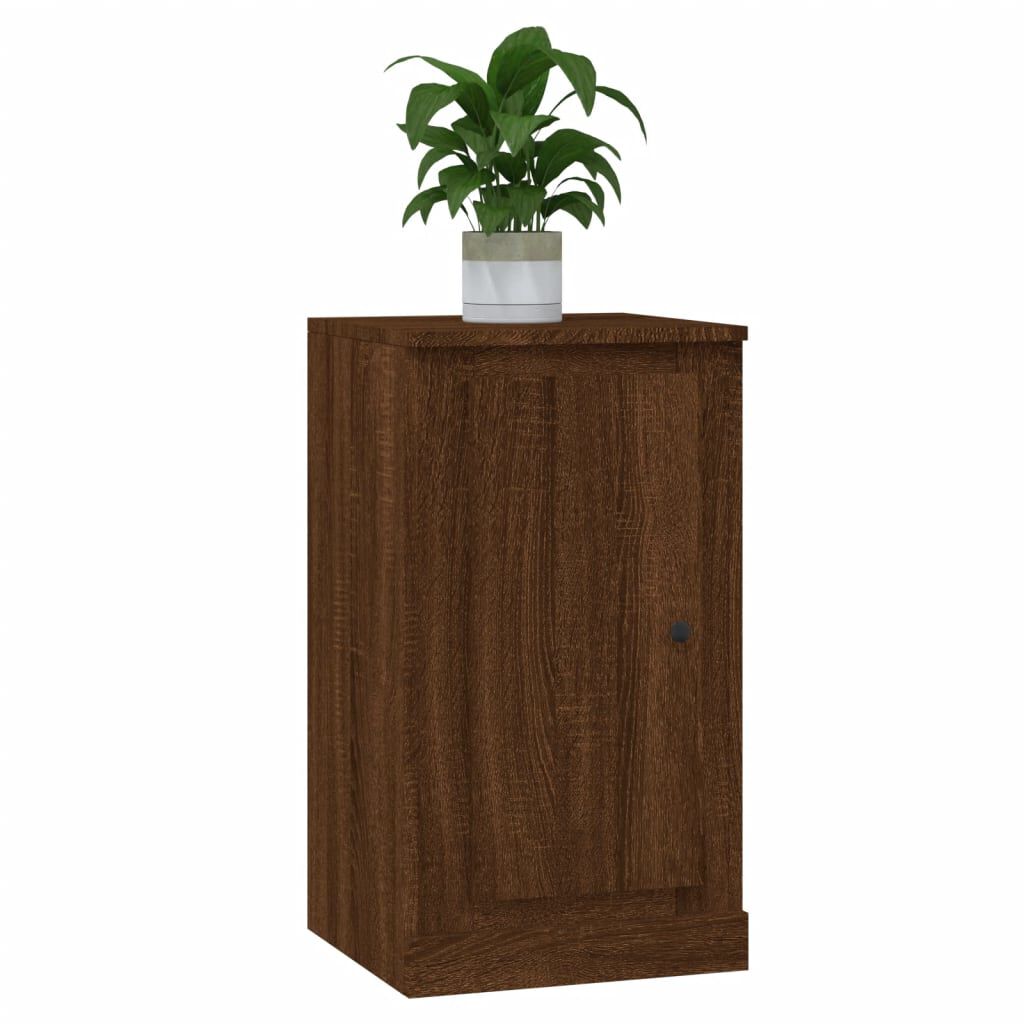vidaXL Ντουλάπια 2 τεμ. Καφέ Δρυς 37,5x35,5x67,5 εκ Επεξεργ. Ξύλο