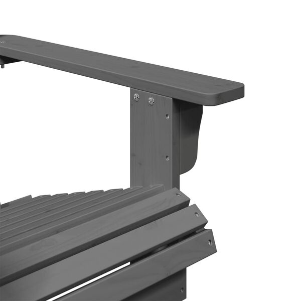 vidaXL Καρέκλα Adirondack Γκρι 69x85x90,5 εκ. από Ξύλο Ελάτης