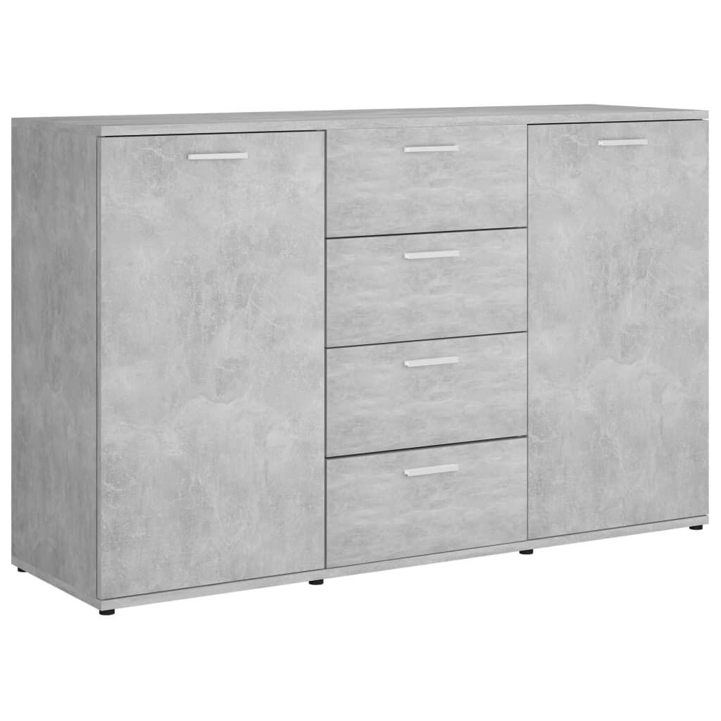 vidaXL Μπουφές Γκρι του Σκυροδέματος 120 x 35,5 x 75 εκ. Επεξ. Ξύλο