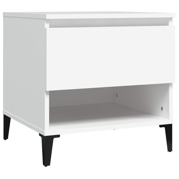 vidaXL Βοηθητικά Τραπέζια 2 τεμ. Λευκά 50x46x50 εκ. Επεξεργασμένο Ξύλο