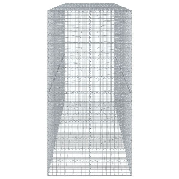 vidaXL Συρματοκιβώτιο με Κάλυμμα 400x100x200εκ από Γαλβανισμένο Χάλυβα