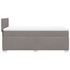 vidaXL Κρεβάτι Boxspring με Στρώμα Taupe 100 x 200 εκ. Υφασμάτινο