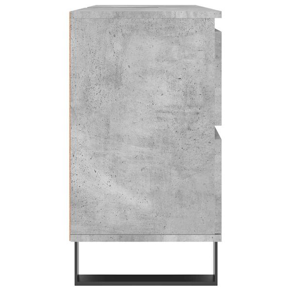 vidaXL Ντουλάπι Μπάνιου Γκρι Σκυροδέματος 80x33x60 εκ. Επεξ. Ξύλο
