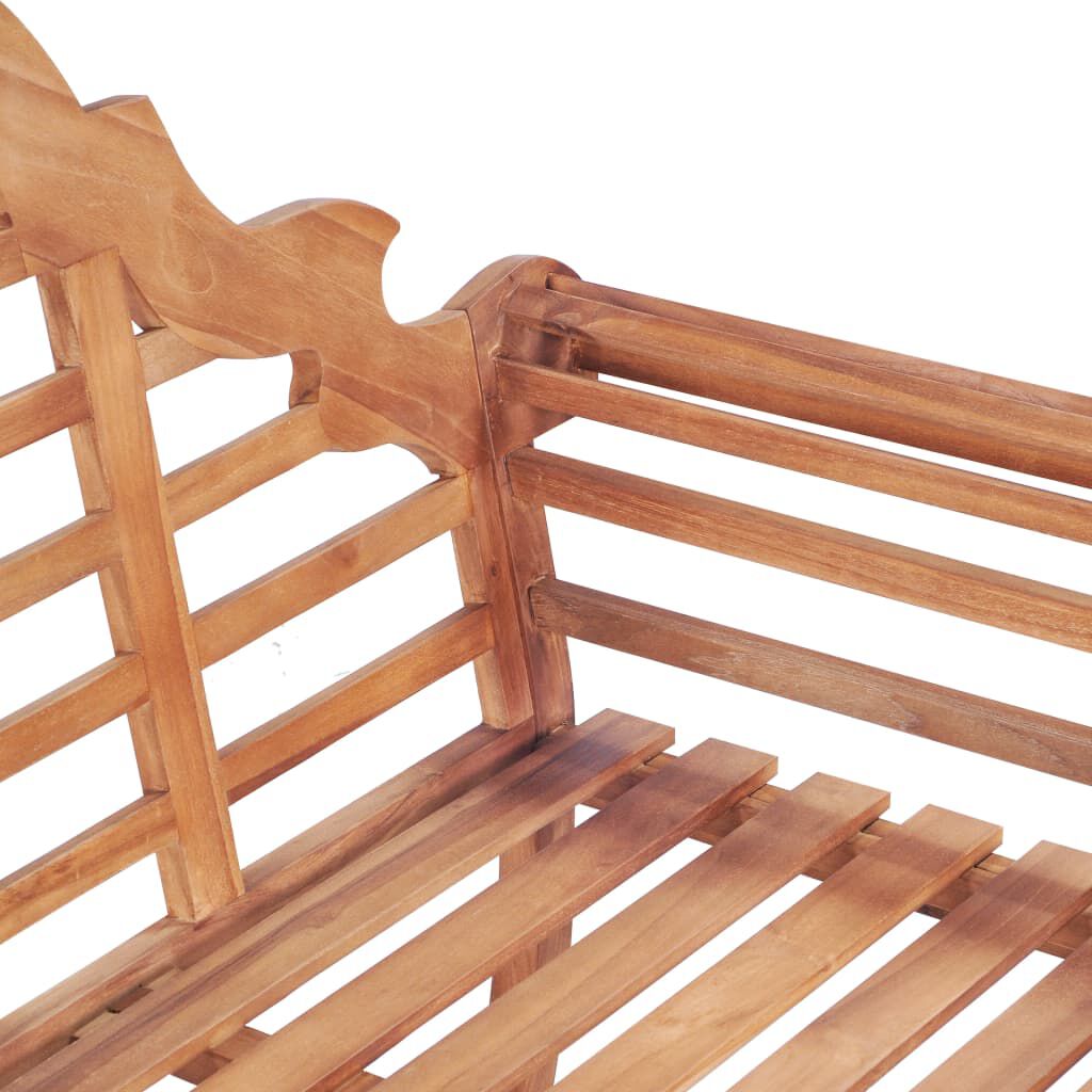 vidaXL Παγκάκι Κήπου 127 x 58,5 x 92,5 εκ. από Μασίφ Ξύλο Teak