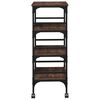 vidaXL Τρόλεϊ Κουζίνας Καφέ Δρυς 45x35x89,5 εκ. Επεξεργασμένο Ξύλο