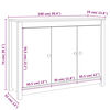 vidaXL Μπουφές Καφέ Μελί 100x35x74 εκ. από Μασίφ Ξύλο Πεύκου