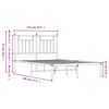vidaXL Πλαίσιο Κρεβατιού με Κεφαλάρι Μαύρο 120 x 190 εκ. Μεταλλικό