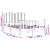 vidaXL Σκελετός Κρεβατιού Χωρίς Στρώμα 140x190 εκ Μασίφ Ξύλο Πεύκου