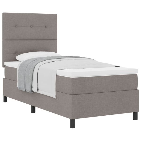 vidaXL &Kappa;&rho;&epsilon;&beta;ά&tau;&iota; &mu;&epsilon; &epsilon;&lambda;&alpha;&tau;ή&rho;&iota;&alpha; &mu;&epsilon; &sigma;&tau;&rho;ώ&mu;&alpha; Taupe 90 x 190 cm ύ&phi;&alpha;&sigma;&mu;&alpha;