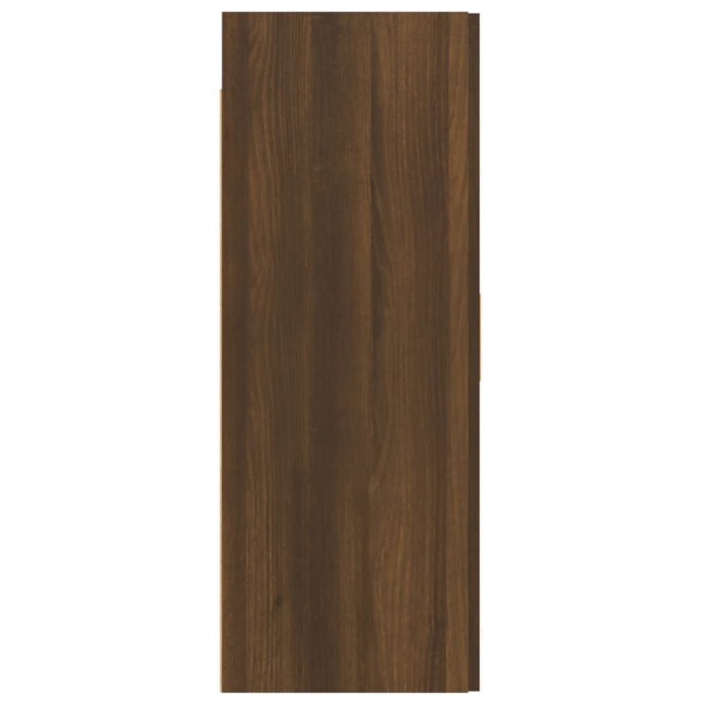 vidaXL Κρεμαστό Ντουλάπι Τοίχου Καφέ Δρυς 69,5x34x90 εκ Επεξ. Ξύλο