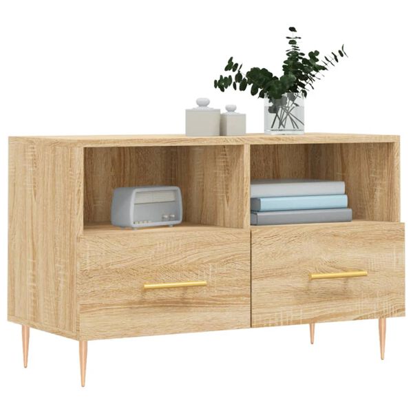 vidaXL Έπιπλο Τηλεόρασης Sonoma Δρυς 80x36x50 εκ. Επεξεργασμένο Ξύλο