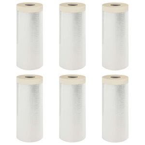 vidaXL &Phi;ύ&lambda;&lambda;&omicron; &Sigma;&kappa;ό&nu;&eta;&sigmaf; &mu;&epsilon; &Kappa;&omicron;&lambda;&lambda;&eta;&tau;&iota;&kappa;ή &Tau;&alpha;&iota;&nu;ί&alpha; 6 pcs &Delta;&iota;&alpha;&phi;&alpha;&nu;έ&sigmaf; 110 x 3300 &epsilon;&kappa;