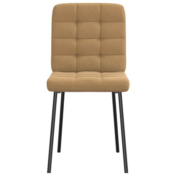 vidaXL Καρέκλες Τραπεζαρίας 4 τεμ. Καφέ Βελούδινες