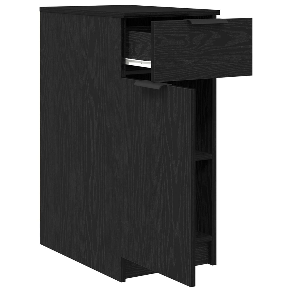 vidaXL Γραφείο Ντουλάπι σε Μαύρη Βελανιδιά - 33x50x75 εκ. - Φτιαγμένο από Επεξεργασμένο Ξύλο