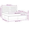 vidaXL &Kappa;&rho;&epsilon;&beta;ά&tau;&iota; Boxspring &mu;&epsilon; &Sigma;&tau;&rho;ώ&mu;&alpha; & LED &Alpha;&nu;.&Gamma;&kappa;&rho;&iota; 180x200&epsilon;&kappa;. &Upsilon;&phi;&alpha;&sigma;&mu;ά&tau;&iota;&nu;&omicron;
