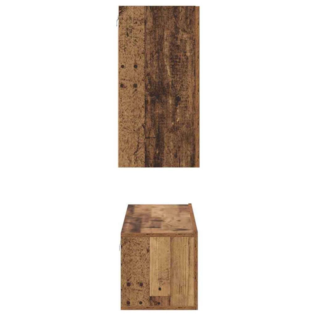 vidaXL Σετ επίπλου τηλεόρασης 4 pcs Παλαιό ξύλο 60 x 30 x 30 cm