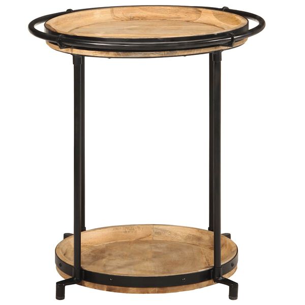 vidaXL Συνοδευτικό τραπέζι Ø55x60 cm Μασίφ ξύλο Mango