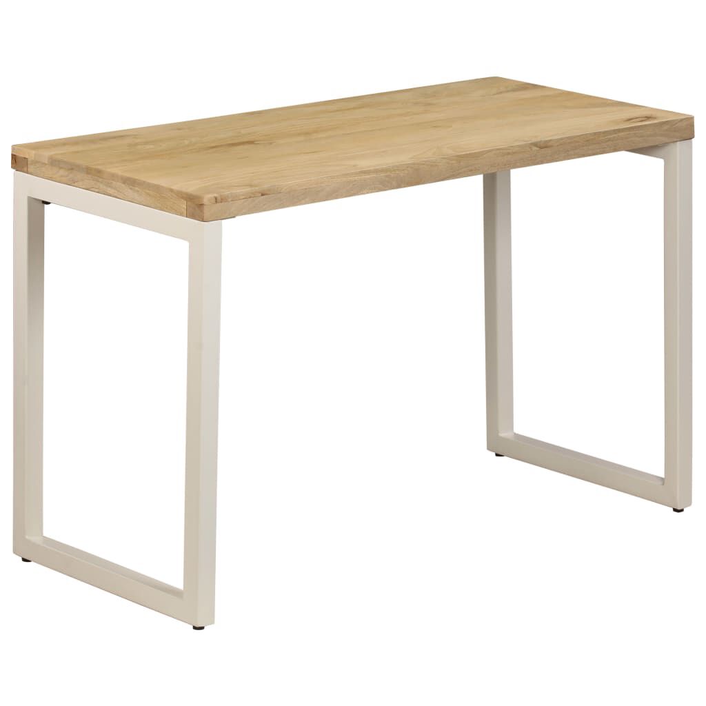 vidaXL Τραπεζαρία 115 x 55 x 76 εκ. από Μασίφ Ξύλο Μάνγκο και Ατσάλι