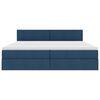vidaXL Κρεβάτι με αποθηκευτικό χώρο και στρώμα Μπλε 200 x 200 cm