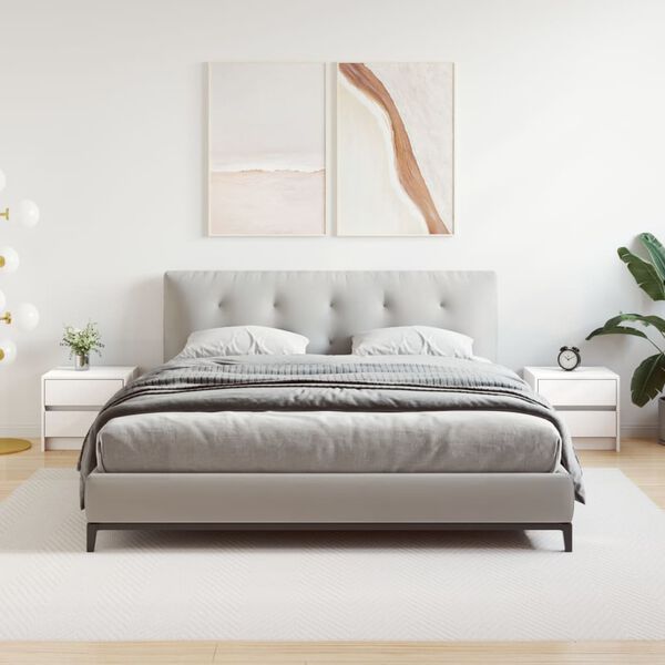 vidaXL Κομοδίνα 2 τεμ. Λευκά 40 x 31 x 35,5 εκ. από Μασίφ Ξύλο Πεύκου