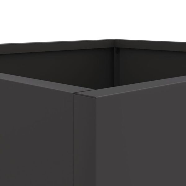 vidaXL Ζαρντινιέρες 2 Τεμ. Μαύρη 49x47x46 εκ. από Χάλυβα