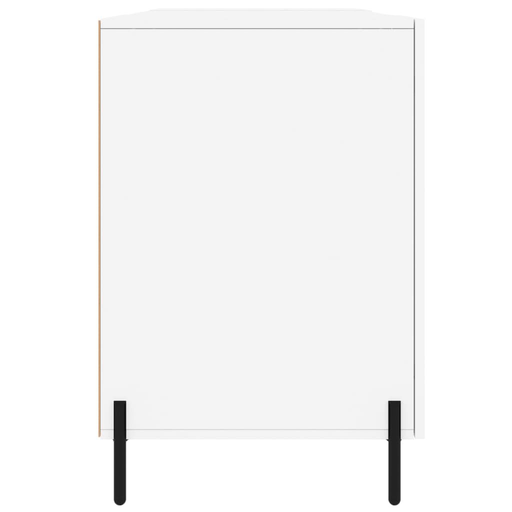 vidaXL Γραφείο Γυαλιστερό Λευκό 140x50x75 εκ. Επεξεργασμένο Ξύλο