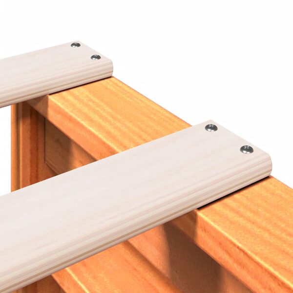 vidaXL Κρεβάτι Βιβλιοθήκη Χωρίς Στρώμα 75x190 εκ Μασίφ Ξύλο Πεύκου