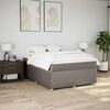 vidaXL &Kappa;&rho;&epsilon;&beta;ά&tau;&iota; Boxspring &mu;&epsilon; &Sigma;&tau;&rho;ώ&mu;&alpha; Taupe 140x200 &epsilon;&kappa;. &Upsilon;&phi;&alpha;&sigma;&mu;ά&tau;&iota;&nu;&omicron;