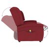vidaXL Πολυθρόνα Μασάζ Διθέσια Ανακλινόμενη Μπορντό Υφασμάτινη