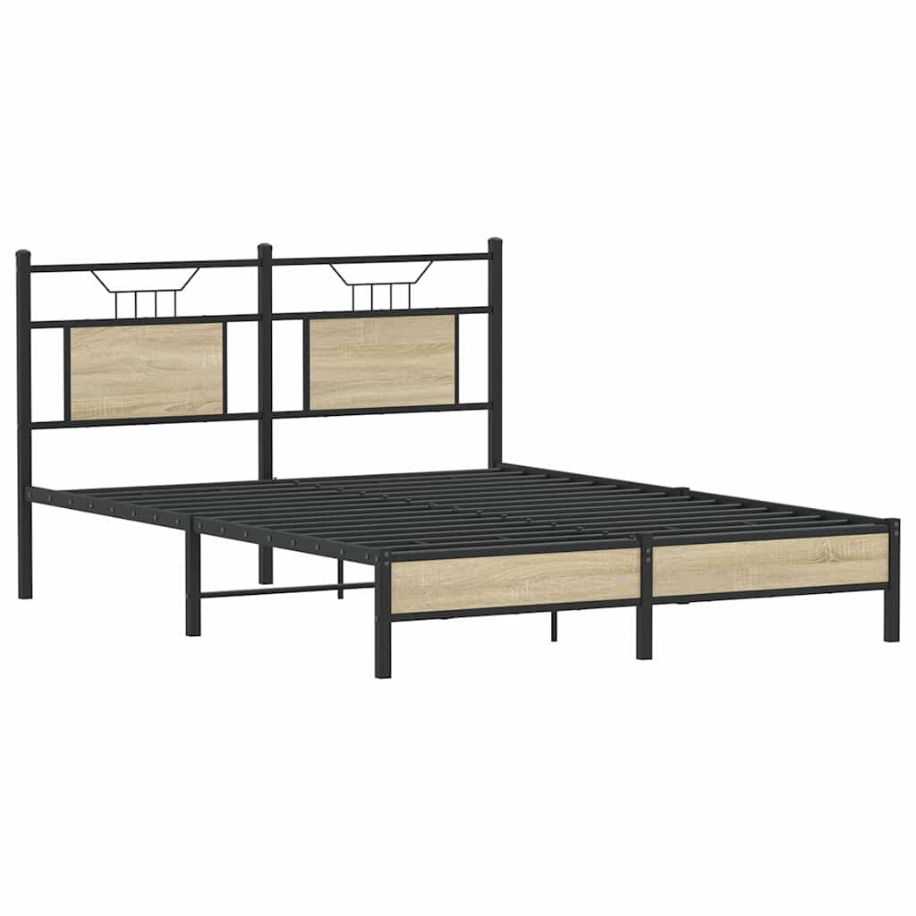 vidaXL Πλαίσιο Κρεβατιού Χωρ. Στρώμα Sonoma Δρυς 150x200εκ. Επ. Ξύλο