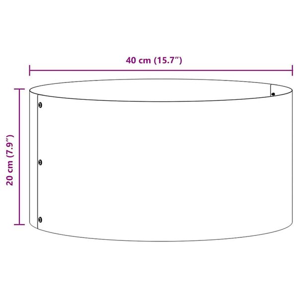 vidaXL Γλάστρα Κήπου Λευκό 40 x 40 x 20 cm Ατσάλι