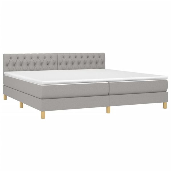vidaXL &Kappa;&rho;&epsilon;&beta;ά&tau;&iota; Boxspring &mu;&epsilon; &Sigma;&tau;&rho;ώ&mu;&alpha; &Alpha;&nu;&omicron;&iota;&chi;&tau;ό &Gamma;&kappa;&rho;&iota; 200x200 &epsilon;&kappa;. &Upsilon;&phi;&alpha;&sigma;&mu;ά&tau;&iota;&nu;&omicron;