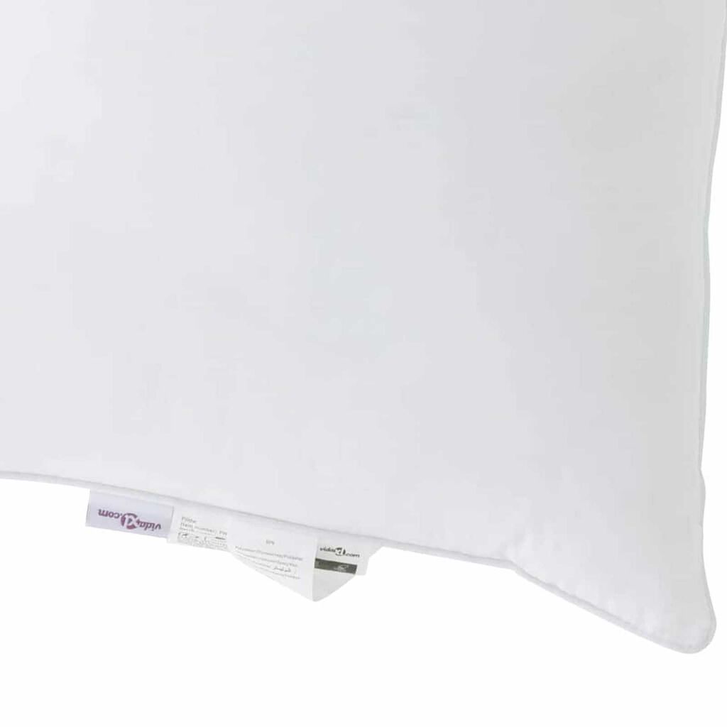 vidaXL Σετ Κουβέρτας με μαξιλάρι 2 pcs Λευκό 155 x 220 cm Μικροΐνες