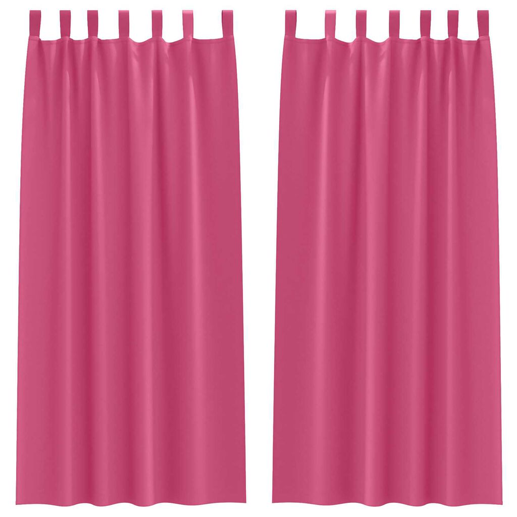 vidaXL Κουρτίνες 2 pcs Φωτεινό Ροζ 245 x 140 εκ. Πολυεστέρας