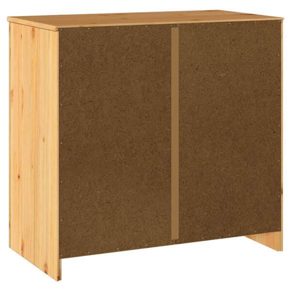 vidaXL Πλαϊνό γραφείο Καφέ 79 x 43 x 75.5 εκ Μασίφ ξύλο πεύκου