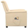 vidaXL Πολυθρόνα Μασάζ Ηλεκτρική Κρεμ Υφασμάτινη