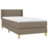 vidaXL &Kappa;&rho;&epsilon;&beta;ά&tau;&iota; Boxspring &mu;&epsilon; &Sigma;&tau;&rho;ώ&mu;&alpha; Taupe 100 x 200 &epsilon;&kappa;. &Upsilon;&phi;&alpha;&sigma;&mu;ά&tau;&iota;&nu;&omicron;