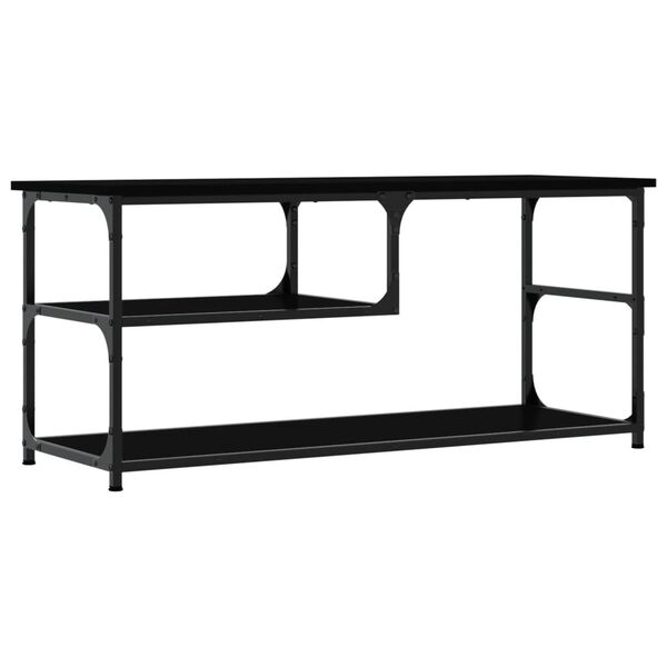 vidaXL Έπιπλο Τηλεόρασης Μαύρο 103x38x46,5 εκ. Επεξεργ. Ξύλο & Ατσάλι